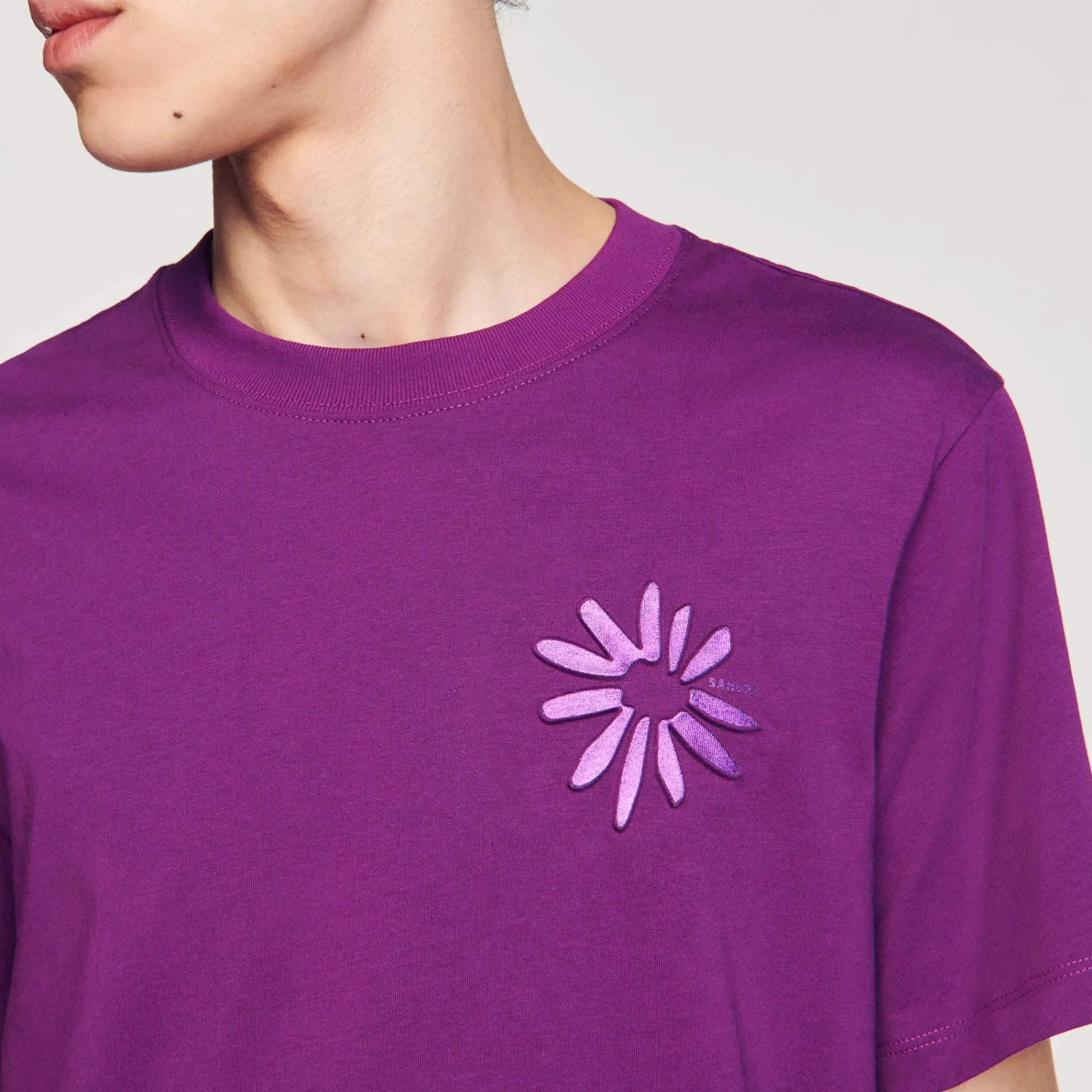 T-Shirts & Polos*SANDRO Tee-shirt Fleur En Coton Violet