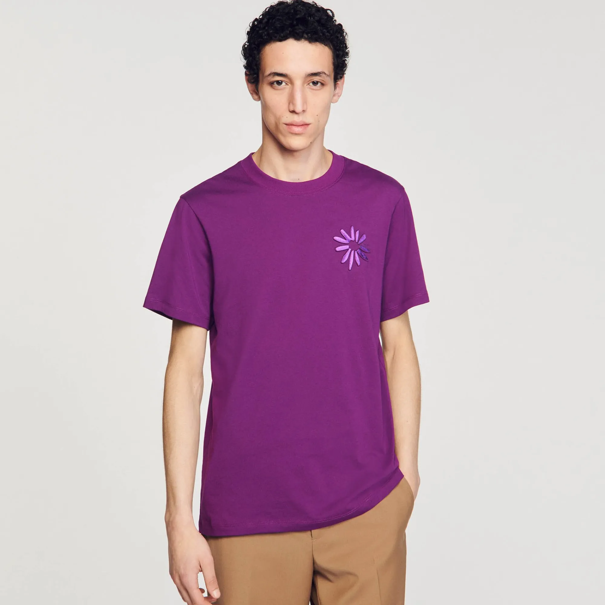 T-Shirts & Polos*SANDRO Tee-shirt Fleur En Coton Violet