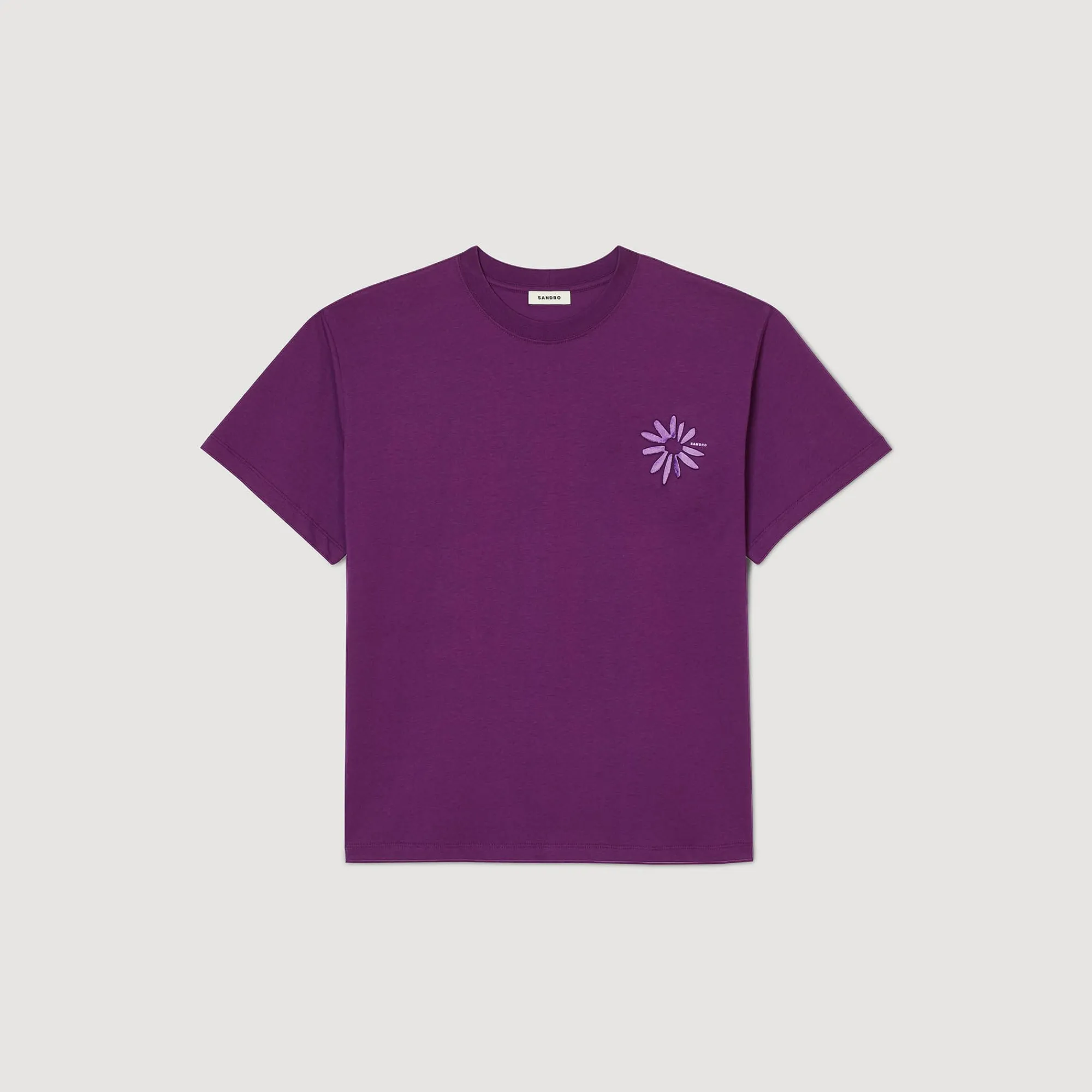 T-Shirts & Polos*SANDRO Tee-shirt Fleur En Coton Violet