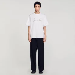 T-Shirts & Polos*SANDRO Tee-shirt Oversize En Coton blanc