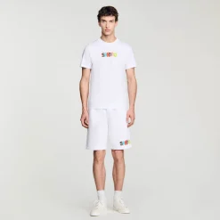 T-Shirts & Polos*SANDRO Tee-shirt Wild Animals blanc