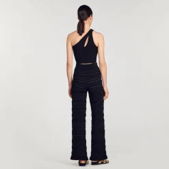 Ensembles|Pulls & Cardigans*SANDRO Top Court Asymétrique Noir