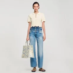 Pulls & Cardigans|Tops & Chemises*SANDRO Top Court En Maille blanc