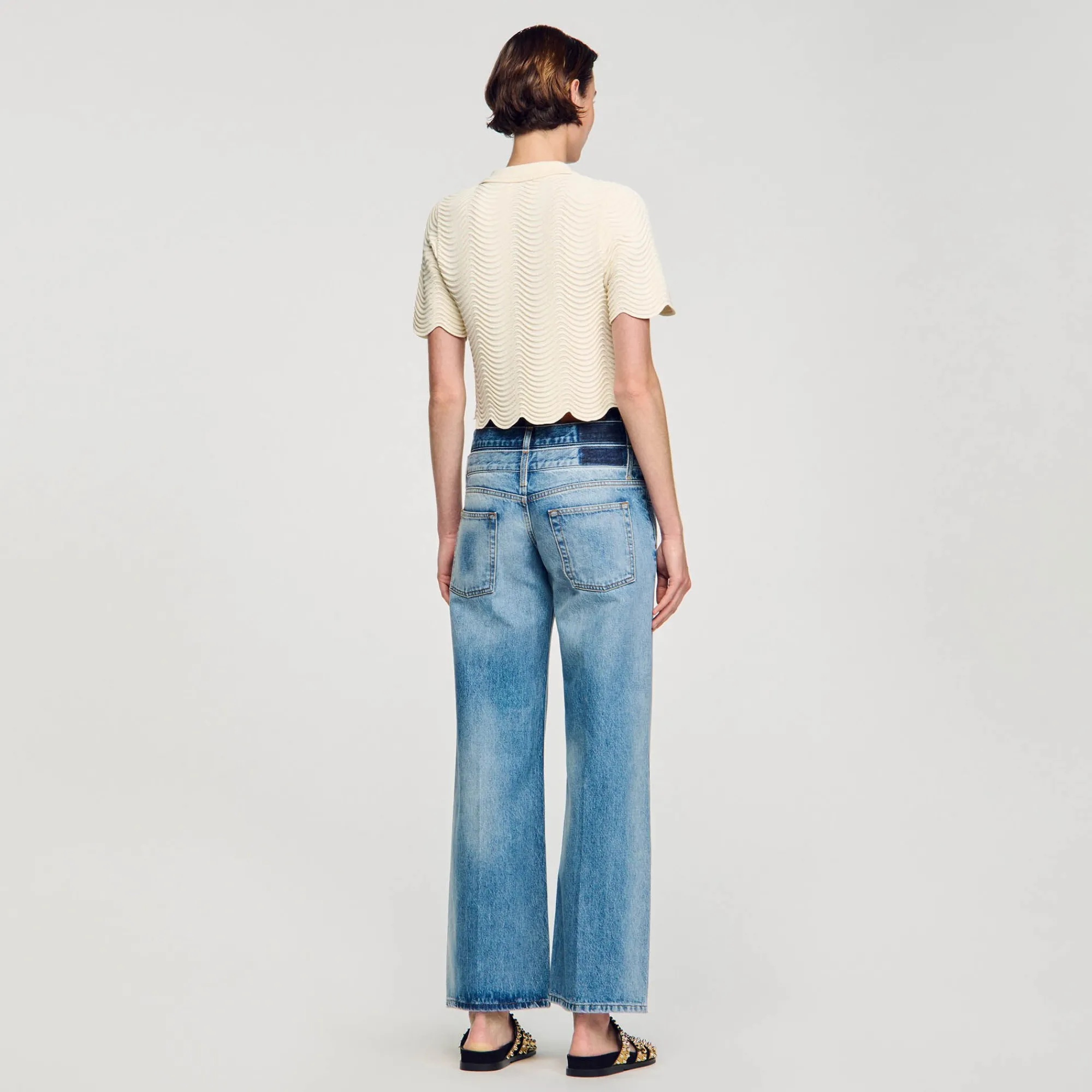 Pulls & Cardigans|Tops & Chemises*SANDRO Top Court En Maille blanc