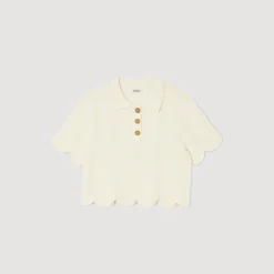 Pulls & Cardigans|Tops & Chemises*SANDRO Top Court En Maille blanc