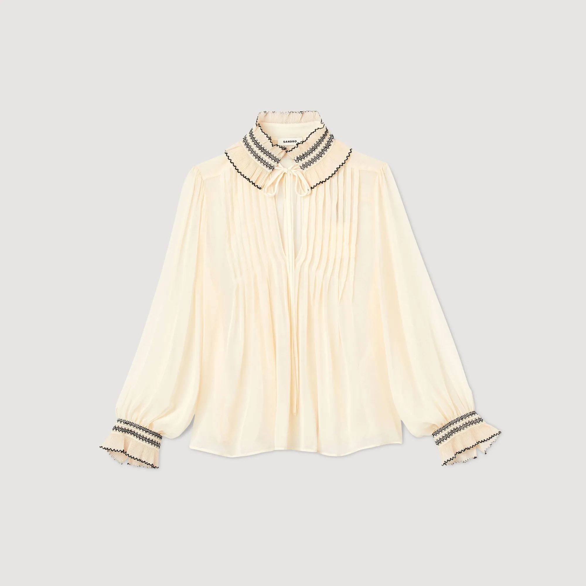 Tops & Chemises*SANDRO Top En Mousseline Nude