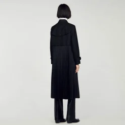 Manteaux*SANDRO Trench Plissé Noir