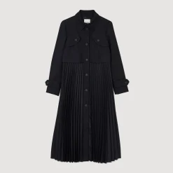Manteaux*SANDRO Trench Plissé Noir