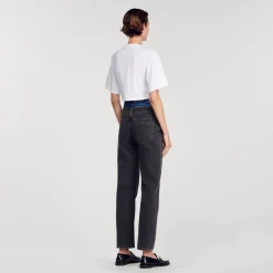 T-Shirts*SANDRO T-shirt Court Strassé blanc