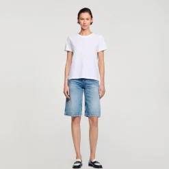 T-Shirts*SANDRO T-shirt Double S blanc