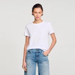 T-Shirts*SANDRO T-shirt Double S blanc