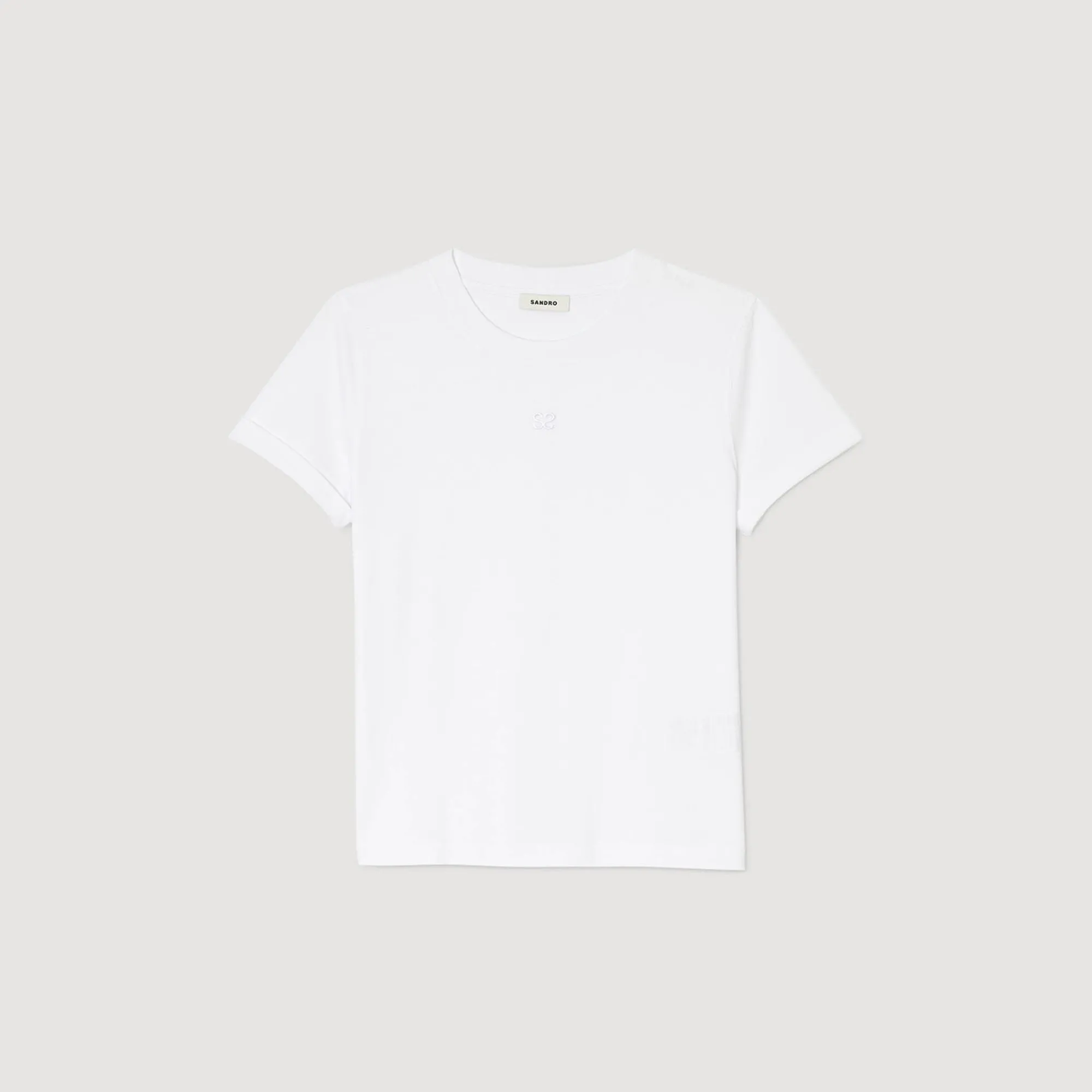 T-Shirts*SANDRO T-shirt Double S blanc