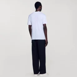 T-Shirts & Polos*SANDRO T-shirt En Lin Certifié blanc