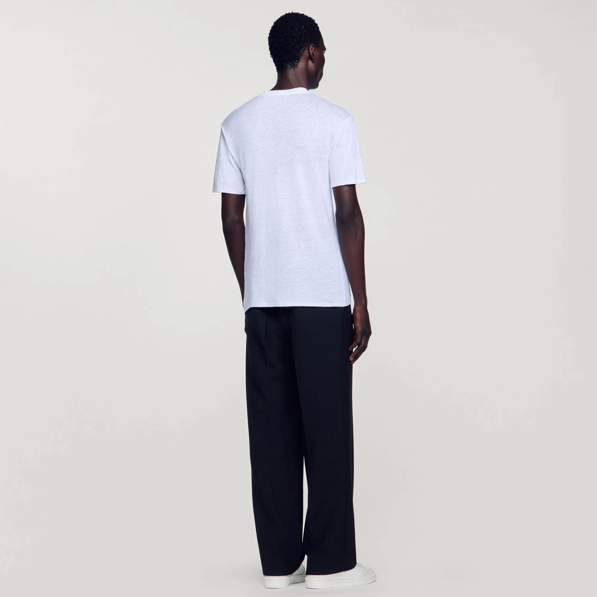 T-Shirts & Polos*SANDRO T-shirt En Lin Certifié blanc