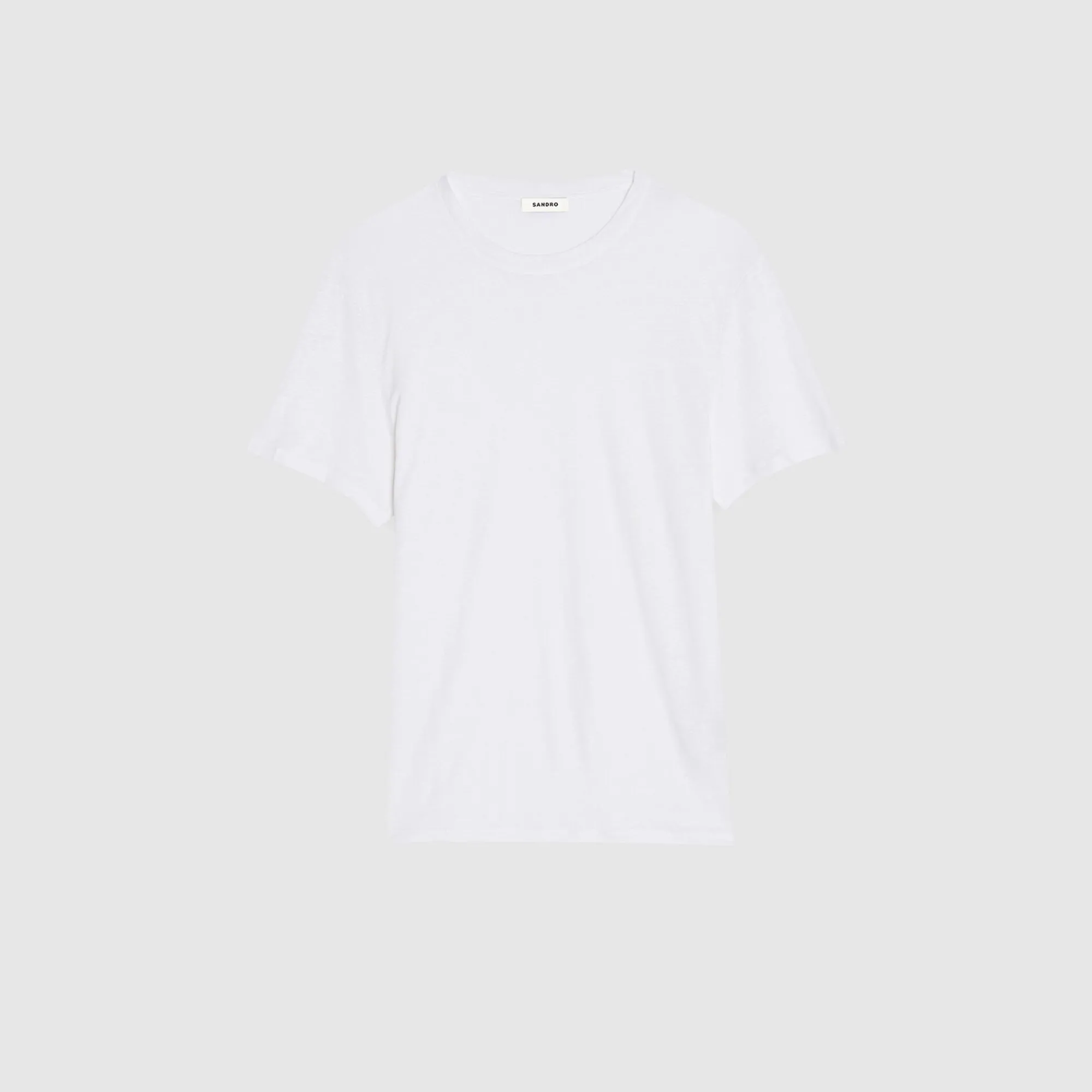T-Shirts & Polos*SANDRO T-shirt En Lin Certifié blanc