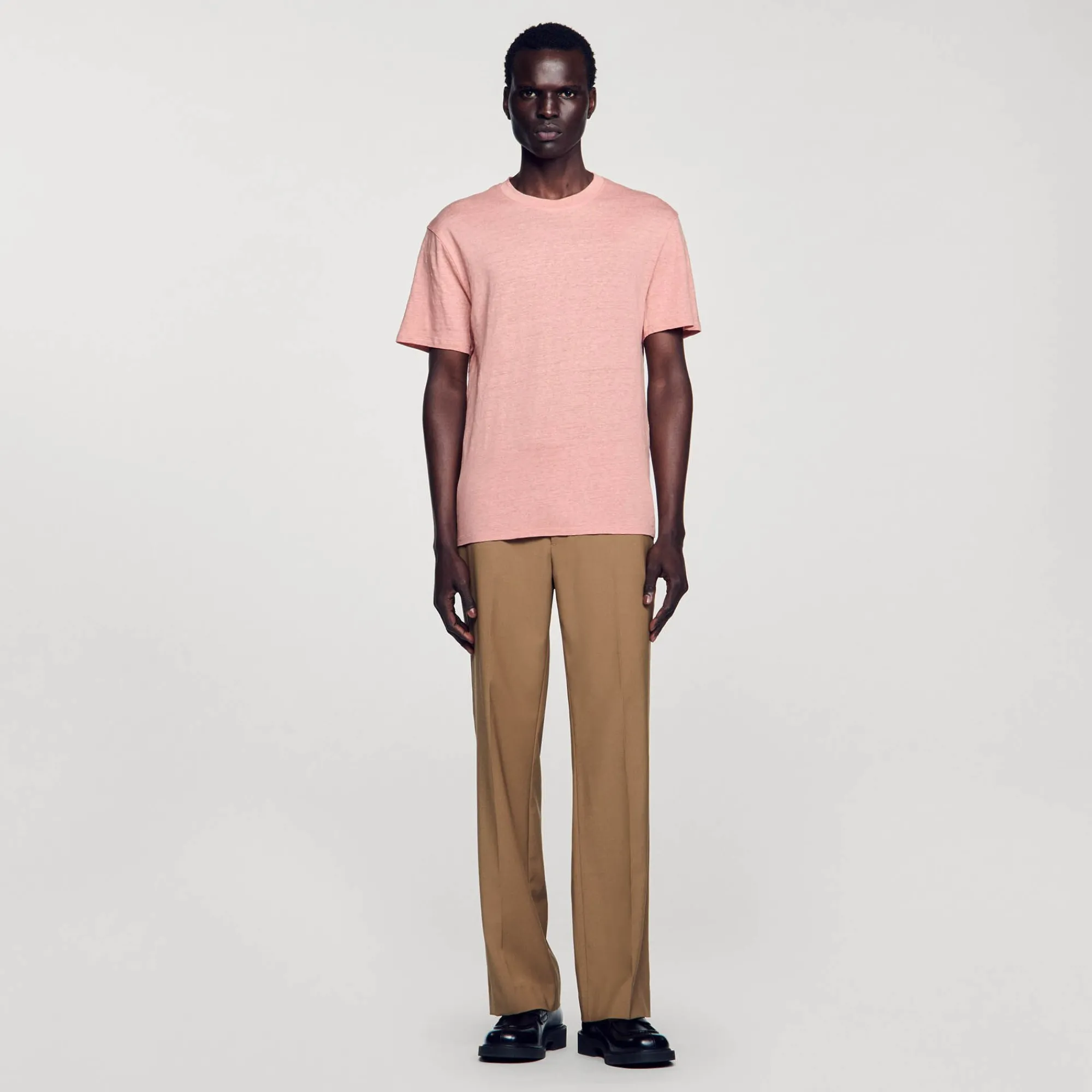 T-Shirts & Polos*SANDRO T-shirt En Lin Certifié Saumon