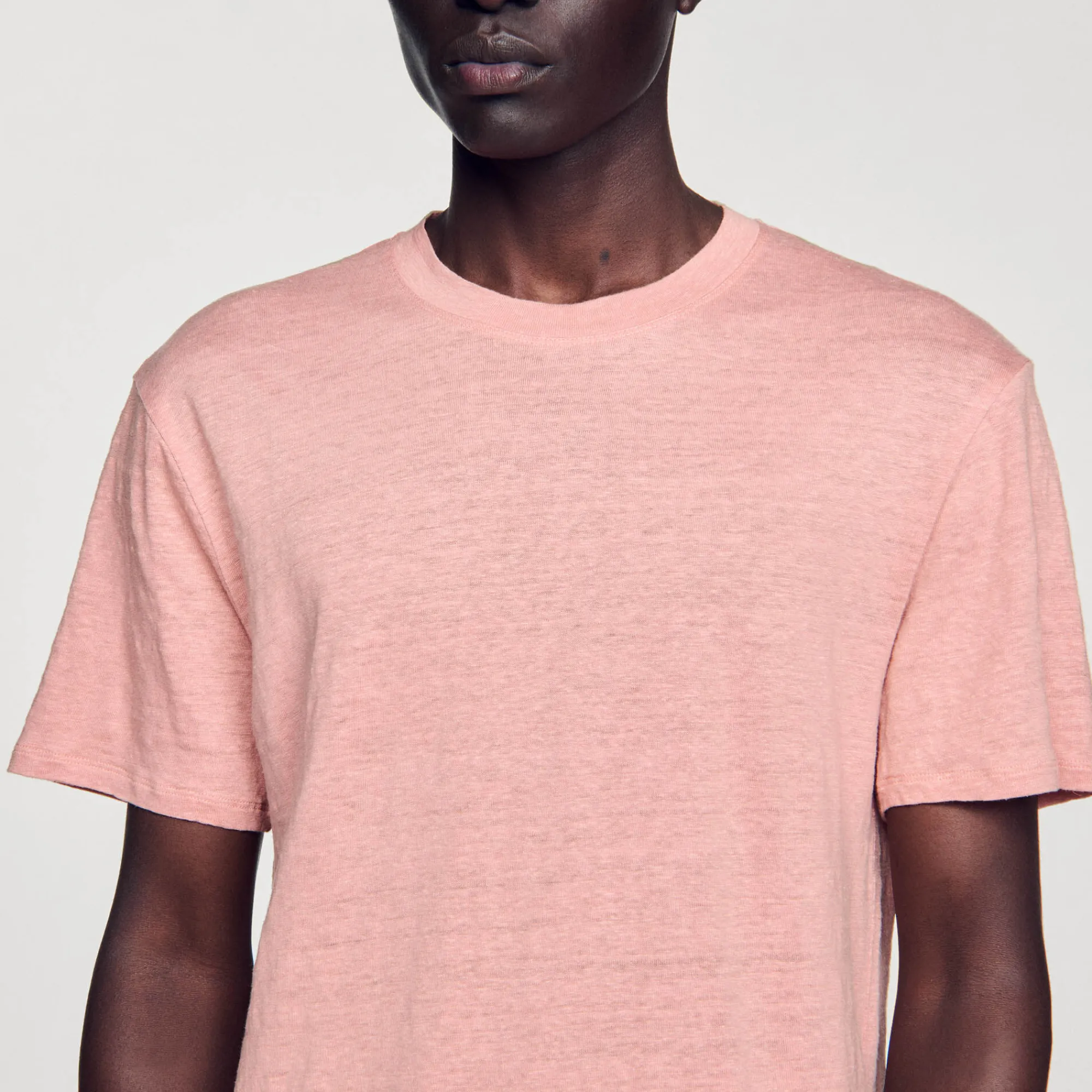 T-Shirts & Polos*SANDRO T-shirt En Lin Certifié Saumon