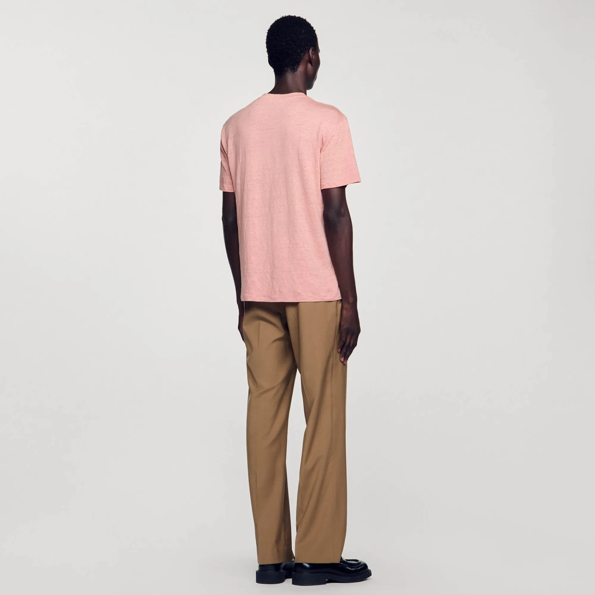 T-Shirts & Polos*SANDRO T-shirt En Lin Certifié Saumon