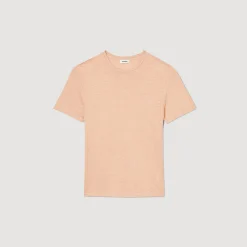 T-Shirts & Polos*SANDRO T-shirt En Lin Certifié Saumon