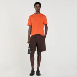 T-Shirts & Polos*SANDRO T-shirt En Lin Certifié Terracota