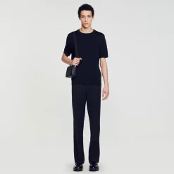 T-Shirts & Polos|Pulls & Gilets*SANDRO T-shirt En Maille Noir