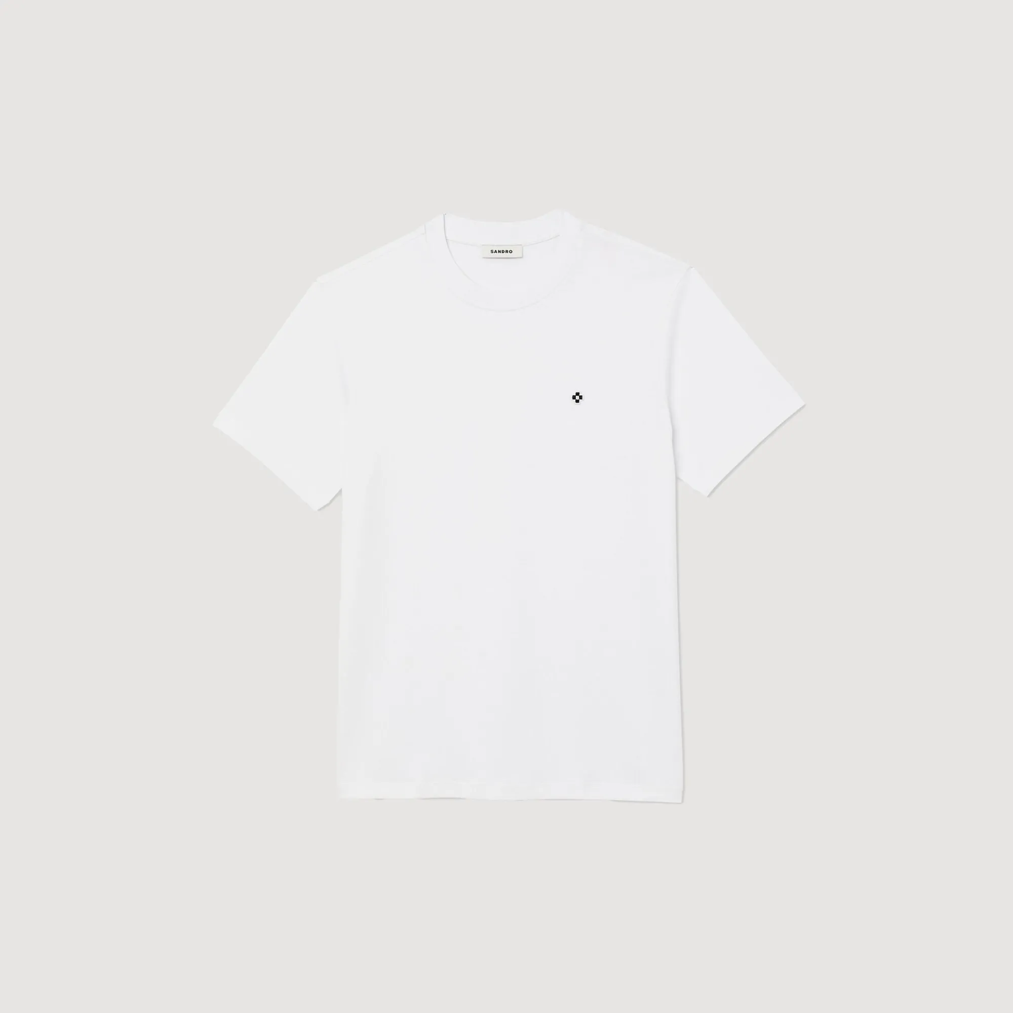 T-Shirts & Polos*SANDRO T-shirt Patch Square Cross blanc