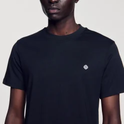 T-Shirts & Polos*SANDRO T-shirt Patch Square Cross Noir