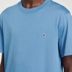 T-Shirts & Polos*SANDRO T-shirt Patch Square Cross Bleu jean