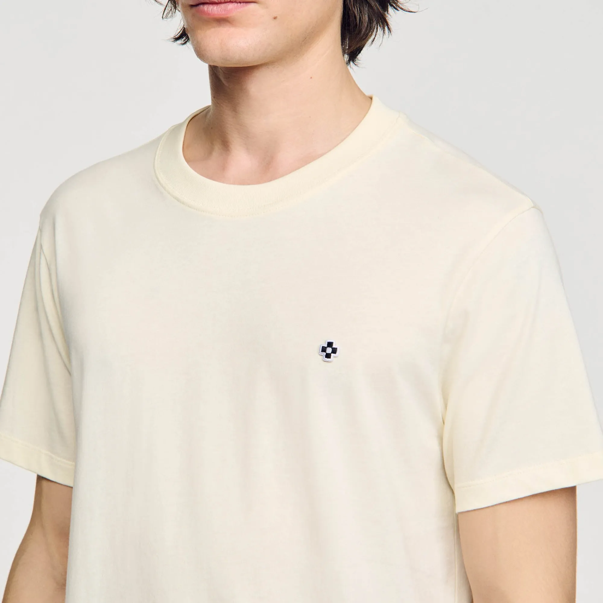 T-Shirts & Polos*SANDRO T-shirt Patch Square Cross Jaune