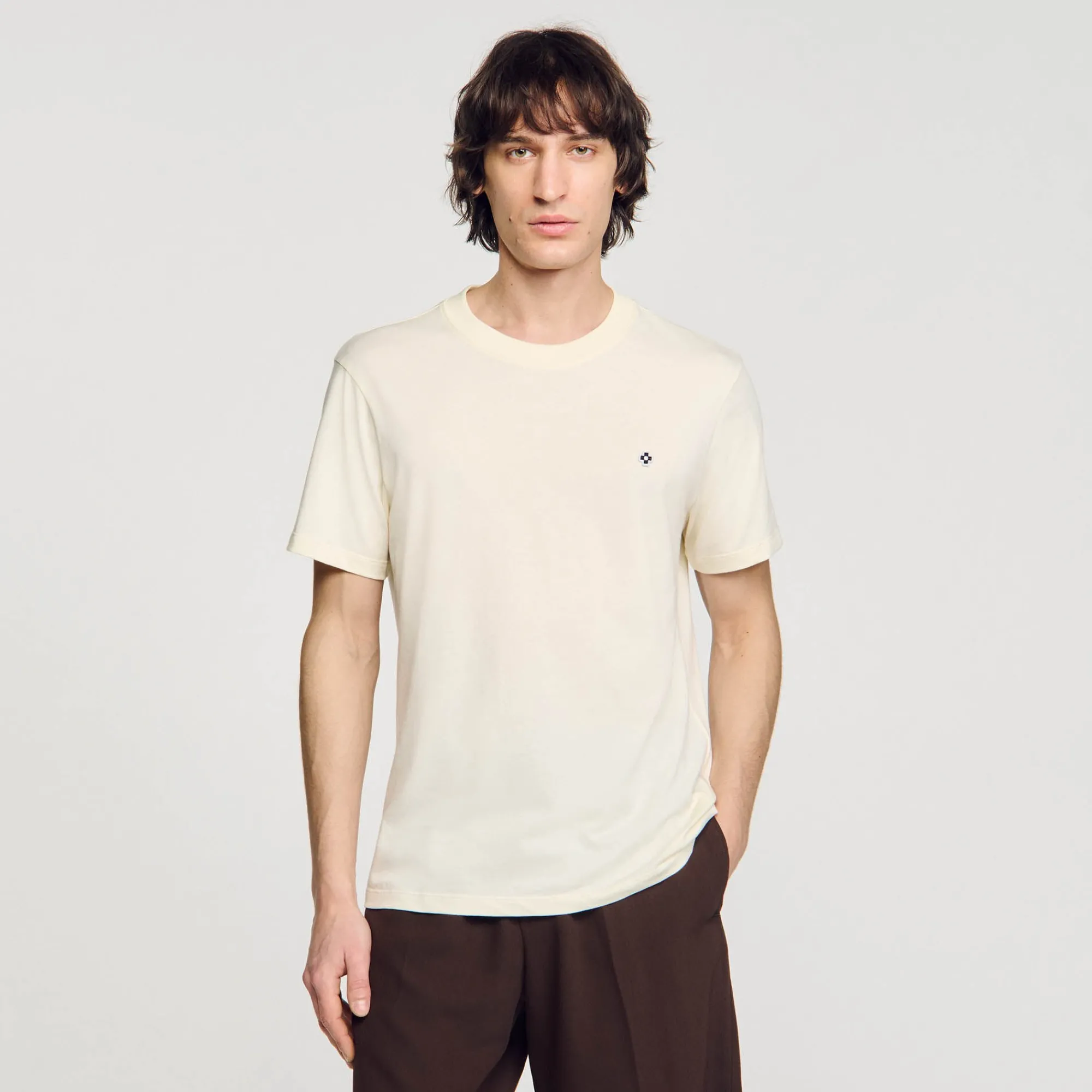 T-Shirts & Polos*SANDRO T-shirt Patch Square Cross Jaune
