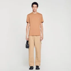 T-Shirts & Polos*SANDRO T-shirt Patch Square Cross Tabac