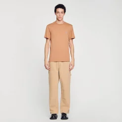 T-Shirts & Polos*SANDRO T-shirt Patch Square Cross Tabac