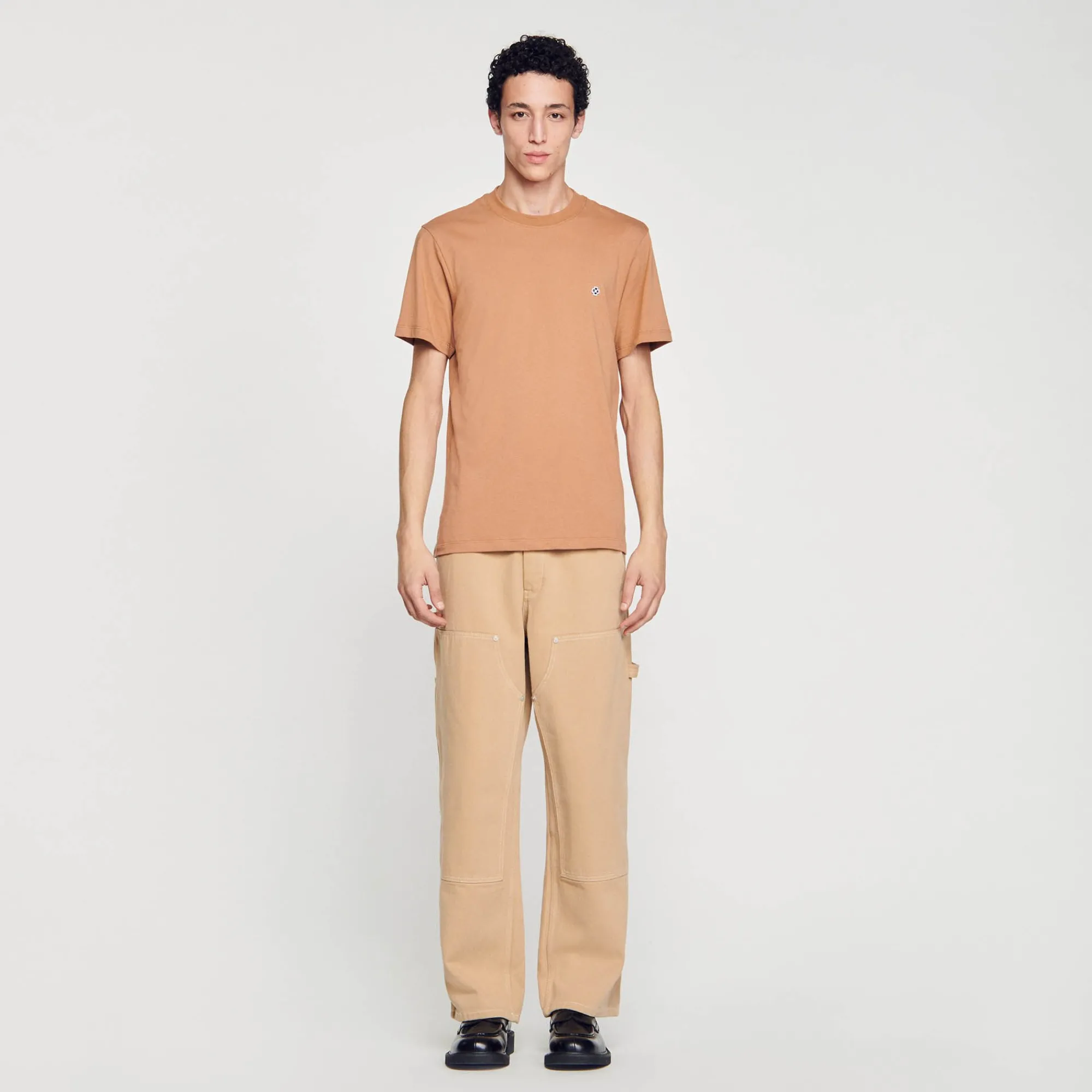 T-Shirts & Polos*SANDRO T-shirt Patch Square Cross Tabac