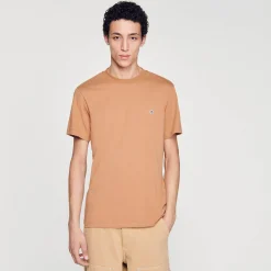 T-Shirts & Polos*SANDRO T-shirt Patch Square Cross Tabac