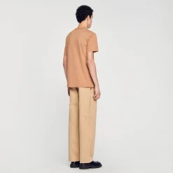 T-Shirts & Polos*SANDRO T-shirt Patch Square Cross Tabac