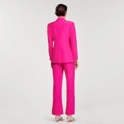 Costumes|Blousons & Vestes*SANDRO Veste à Boutonnage Croisé Fushia