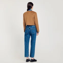 Blousons & Vestes*SANDRO Veste Courte à Boutons Marron