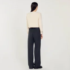 Ensembles|Blousons & Vestes*SANDRO Veste Courte En Tissu Bouclé blanc