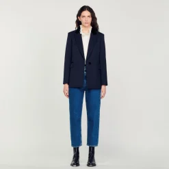 Costumes|Blousons & Vestes*SANDRO Veste De Costume Bleu marine