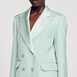 Costumes|Blousons & Vestes*SANDRO Veste De Costume Vert D'Eau
