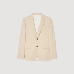 Costumes & Smokings|Vestes*SANDRO Veste De Costume Beige Clair