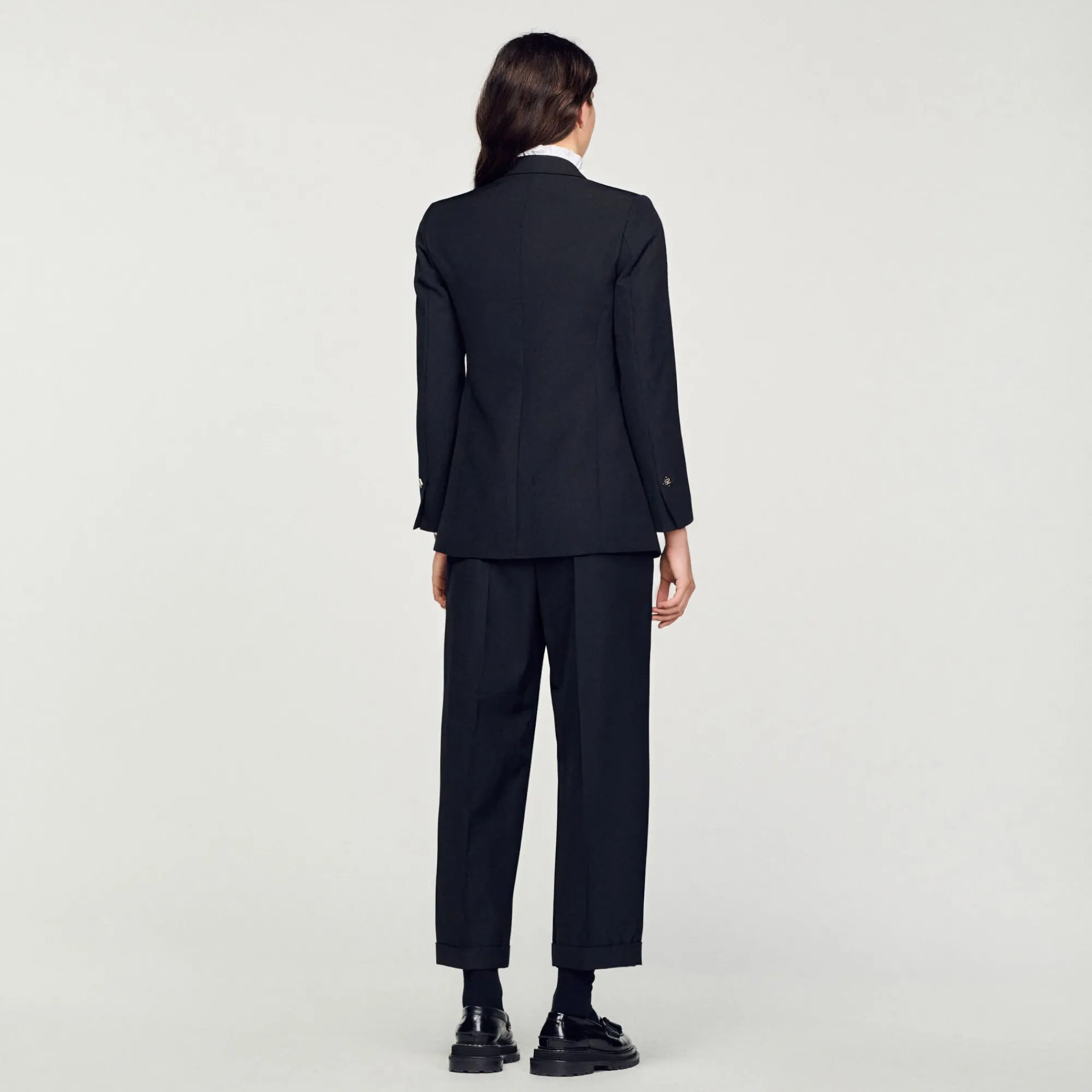 Manteaux|Costumes*SANDRO Veste De Costume à Double Boutonnage Noir