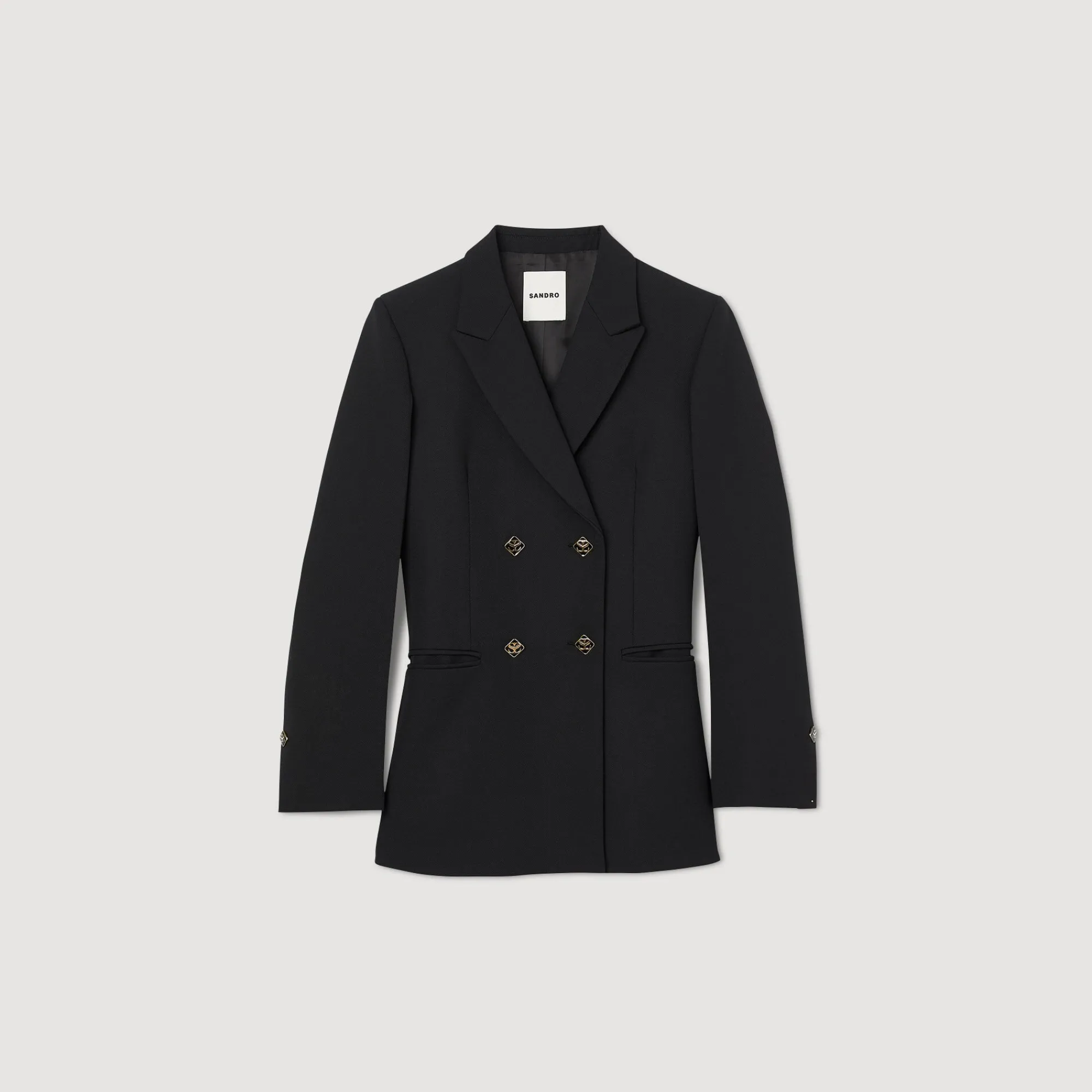Manteaux|Costumes*SANDRO Veste De Costume à Double Boutonnage Noir