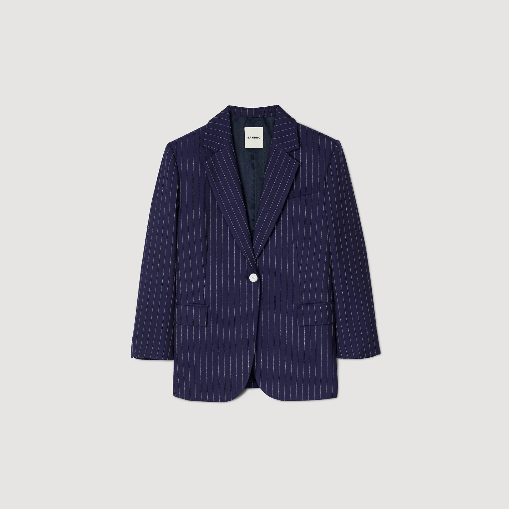Ensembles|Blousons & Vestes*SANDRO Veste De Costume à Rayures Bleu marine