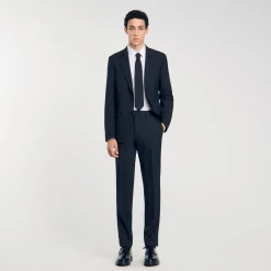 Costumes & Smokings|Vestes*SANDRO Veste De Costume à Rayures Noir