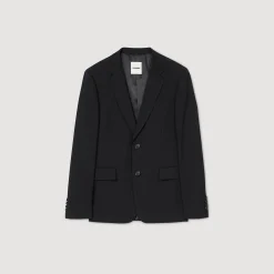 Costumes & Smokings|Vestes*SANDRO Veste De Costume à Rayures Noir