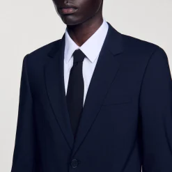 Costumes & Smokings|Vestes*SANDRO Veste De Costume Classique En Laine Marine