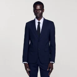 Costumes & Smokings|Vestes*SANDRO Veste De Costume Classique En Laine Marine