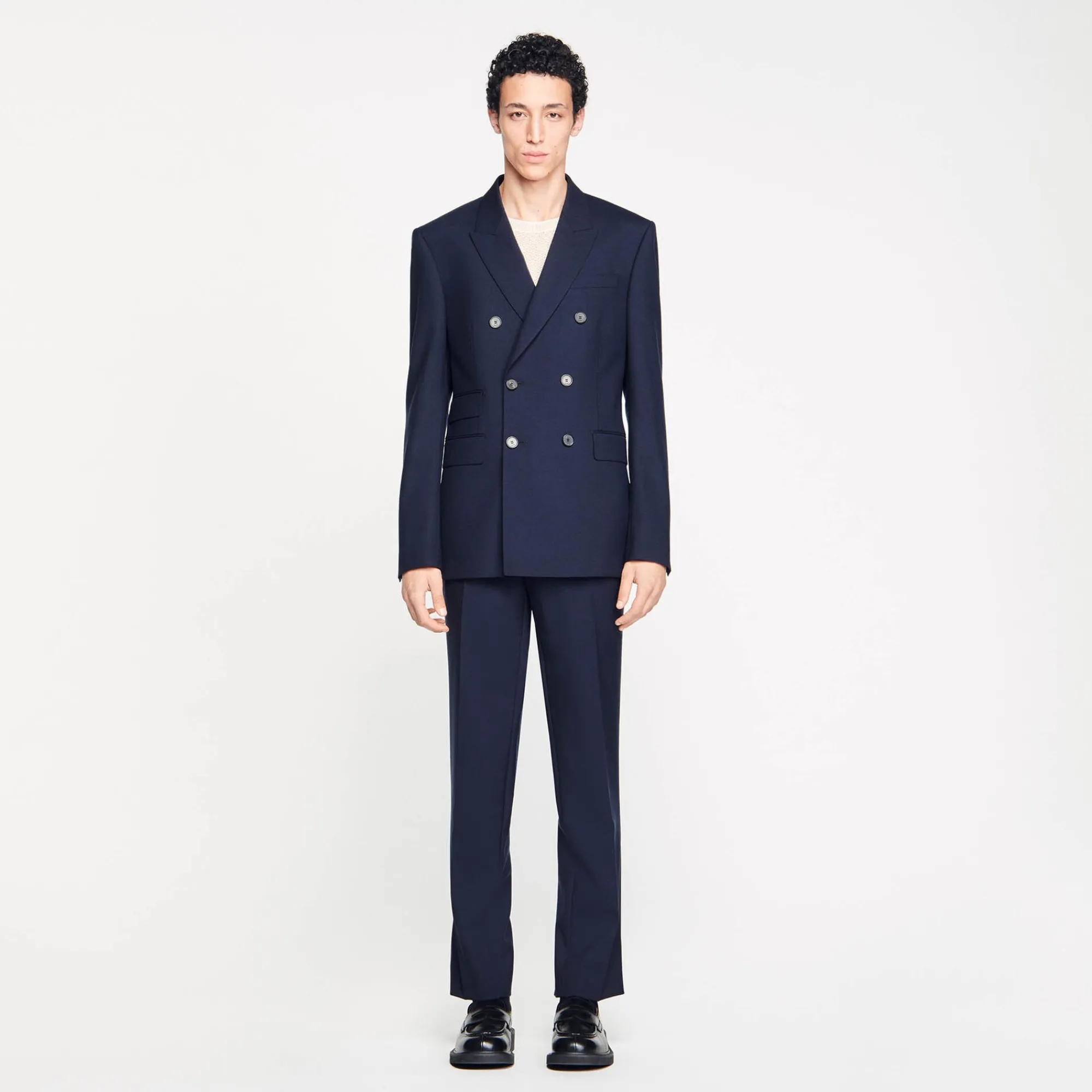 Costumes & Smokings|Vestes*SANDRO Veste De Costume Croisée Marine