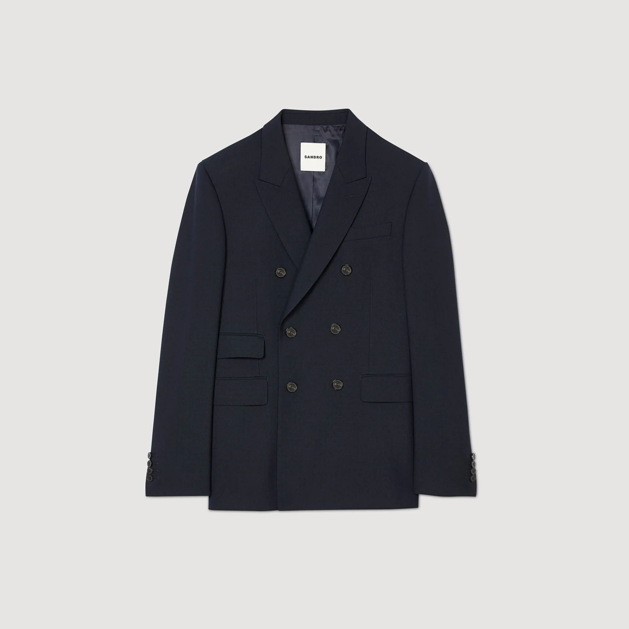 Costumes & Smokings|Vestes*SANDRO Veste De Costume Croisée Marine
